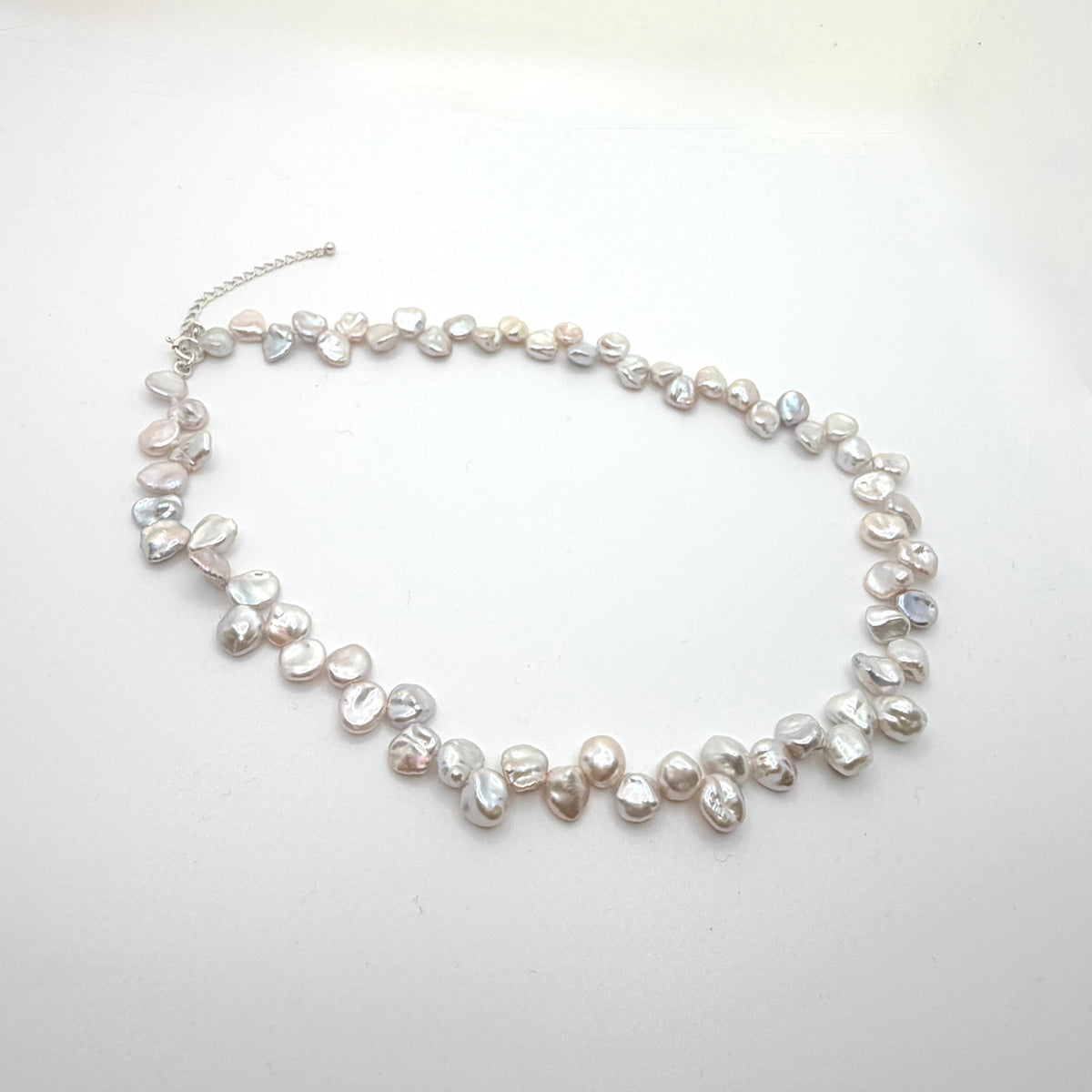 Keshi Freshwater Pearl Necklace in Sterling Silver — 02