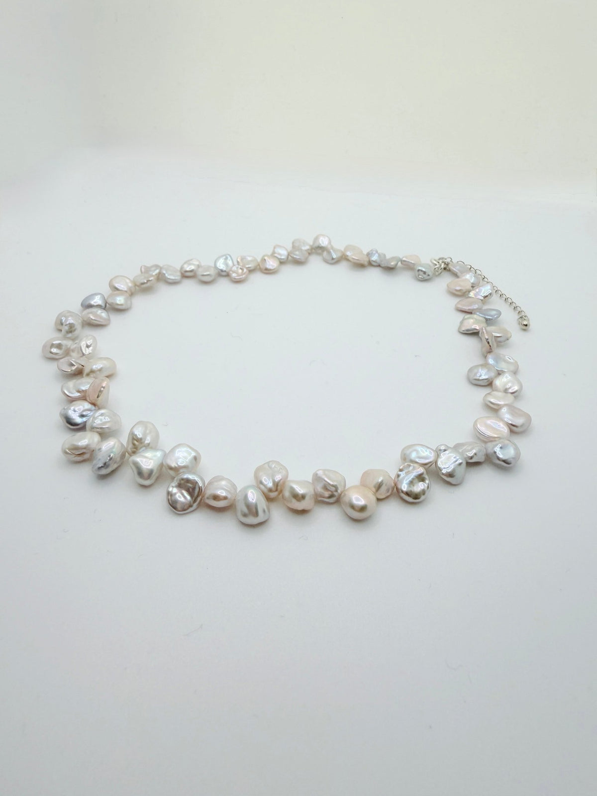 Keshi Freshwater Pearl Necklace in Sterling Silver — 04