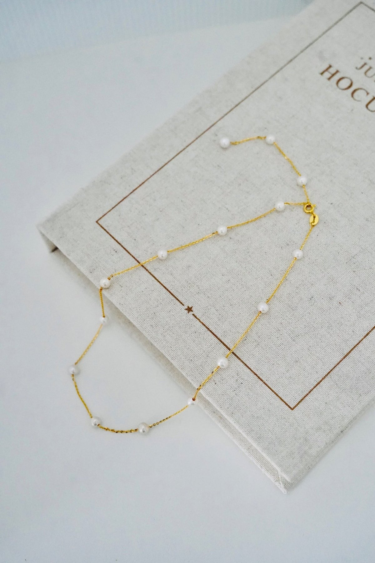 Freshwater Pearl Chain Necklace in Sterling Silver — 06