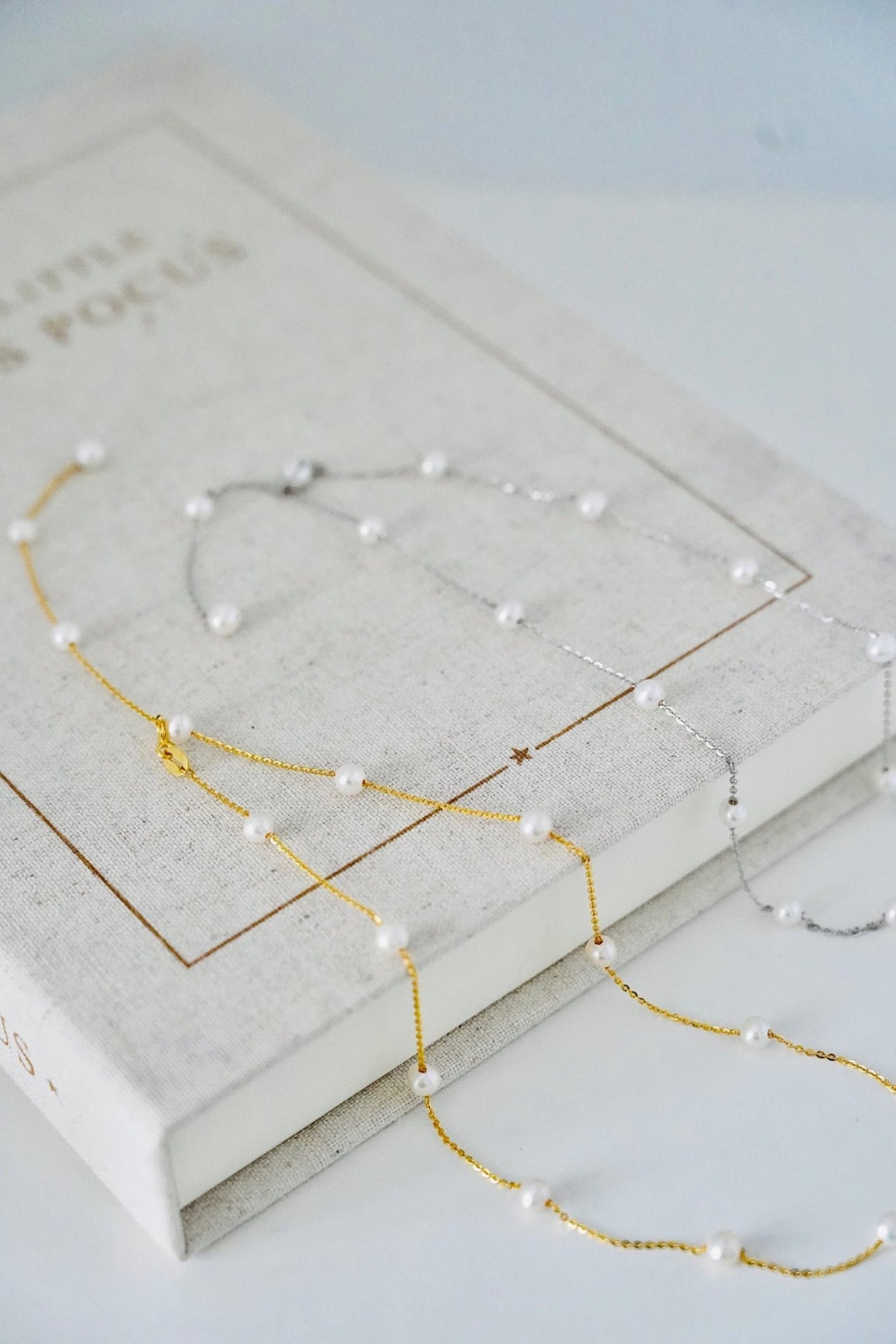 Freshwater Pearl Chain Necklace in Sterling Silver — 09