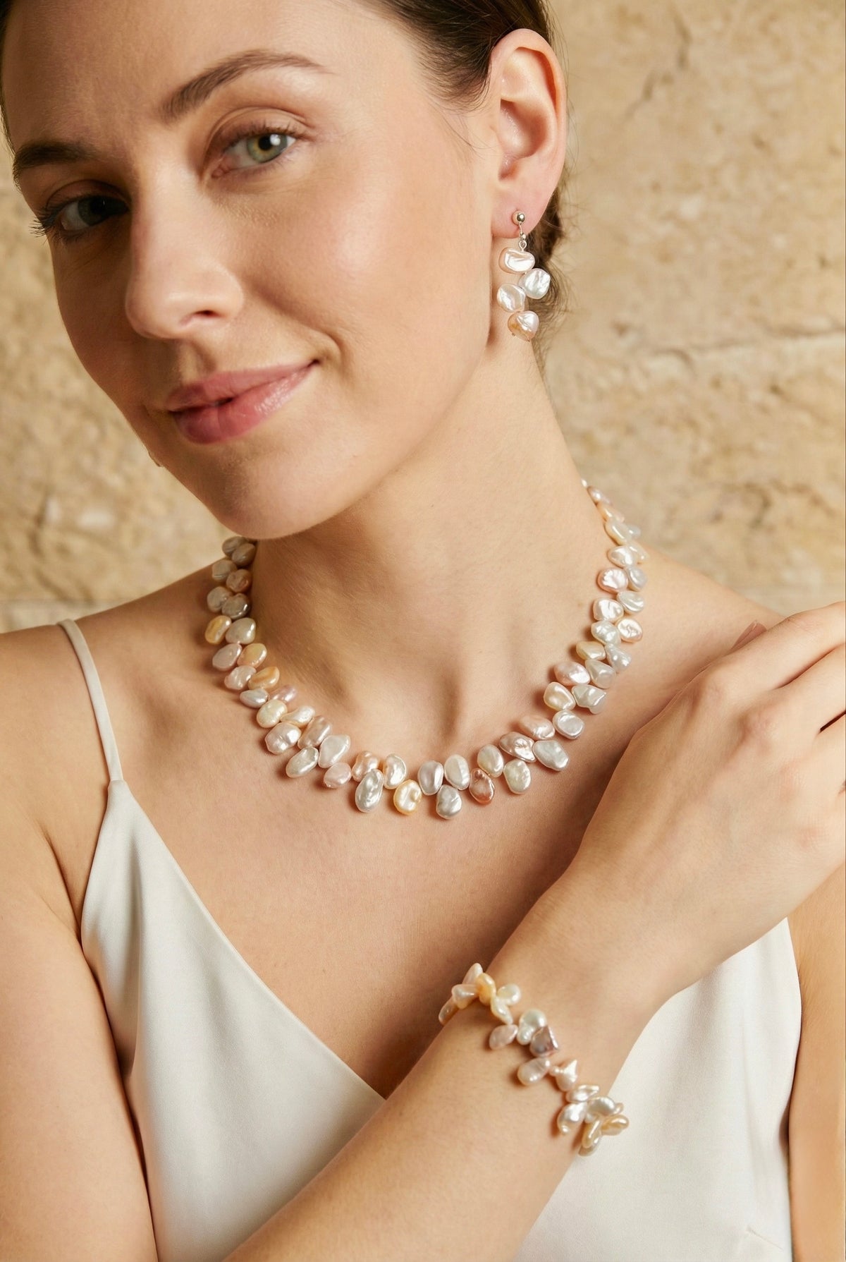 Keshi Freshwater Pearl Necklace – Sterling Silver Findings